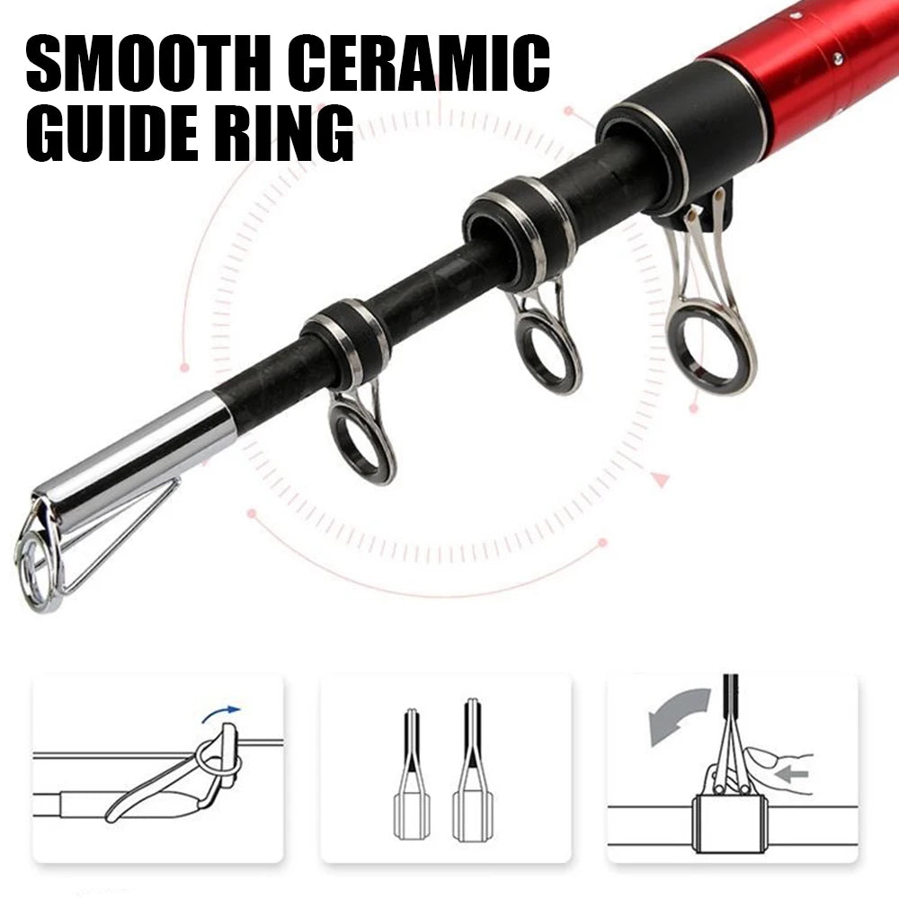 2.7-4.5M Saltwater Heavy Rod Big Game Spinning Rod Superhard Long Distance Throwing Shot Rod Beach Rocks Portable Telescopic Rod