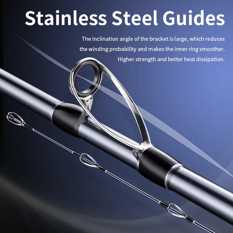 ROOBLINOS RAPTOR II Boat Fishing Rod Casting Spinning Rod 1.8m Saltwater 2 Section Trolling Rod